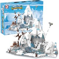 CLassic Ice Age Building Blocks Arctic Glacier World with Polar Bear Arctic Fox Snow Model Mammoth Assembling Brick Toy Gift