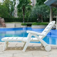 Beach Chair Outdoor Leisure Plastic Retractable Folding Hotel Swimming Pool Portable Lounge Chair