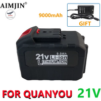 21V 9000mAh lithium-ion for QuanYou distribution drill power tool battery Super powerful lithium battery