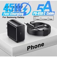 PD 45W Super Fast Charger For Samsung Galaxy S24 Ultra S23 S22 S21 S20 Note 10 20 Plus A54 A53 5G USB Type C Fast Charging Cable