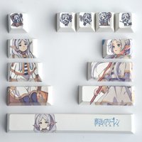 Frieren Keycaps 12PCS Cherry PBT Sublimation Personalized Keycap Frieren: Beyond Journey's End Anime Mechanical Keyboard Caps
