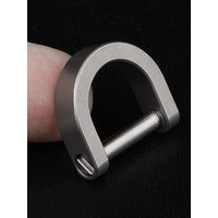 Titanium Alloy D Bow Staples Buckles Shackle Key Ring Carabiner Keychain Hook Outdoor Bracelet Buckle Outdoor Accessories