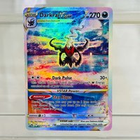 Pokemon Darkrai VSTAR GG50/GG70 English Card with Holographic Texture, Perfect Condition DIY Premium Anime Collection Card
