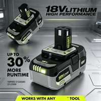 RYOBI ONE+ 18V 6.0Ah Lithium Ion Battery Long Life Replacement Battery Fit18V Drill Circular Saw DIY Professional Power Tools