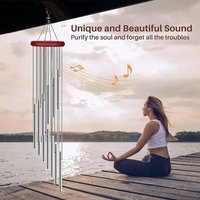Wind Chimes Large Deep Tone Chapel Bells 6 Tubes Outdoor Garden Home Decor Gifts