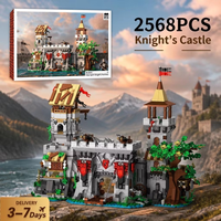 Klemmbausteine Burg der Heiligen Geistritter Bausteine-Sets Mittelalterliche Architektur Modulares Montagemodell Ziegelstein-Bausatz Heimdekoration Kreatives Spielzeug Geschenke für Erwachsene 2568