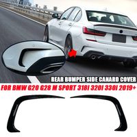 For BMW 3 Series Accessories G20 G28 318i 320i 325i 330i 2019-2020 Rear Bumper Fin Cover Trim Side Splitter Wing Spoiler Canard
