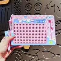 Cute Magnetic Steel Ball Drawing Board Puzzle Cartoon Doodle Board Keychain Fun Sketch Pad Backpack Key Chain for Backpack