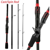 Casting Spinning Fishing Rod 2.1/1.8m UltraLight Lure Rod Carbon Fiber Rod Pole 4/5 Section with EVA Handle 3-15g Lure WT
