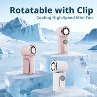 New Portable Handheld Fan With Clip Long Battery Life High-Speed Mini USB Clip Adjustable Wind Direction Outdoor Small Fan In