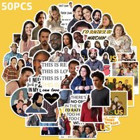 50PCS TV Show This Is Us Season Stickers Waterproof PVC For Graffiti Laptop Luggage Motorcycle Refrigerator Skateboard Toy