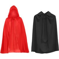 Halloween Costume for men woman kids Female Girl Boy adult Death Scary Devil Role Red Black Witch Vampire Long Cape Cloak Hooded