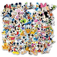 10/30/50pcs Disney Cute Mickey Mouse Donald Duck Stickers Funny Anime Graffiti Sticker Phone Skateboard Notebook Decals Packing
