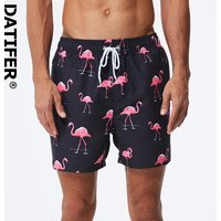 Datifer Summer New Arrival 2026 Mens Shorts Polyester Gym Breathable Mesh Liner Elastic Waist Side Pocket Traje De Baño Beach
