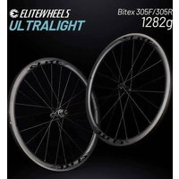 ELITEWHEELS 700C Zestaw Kół Szosowych Bez Dętek, Karbonowe Koła Rowerowe, Piasta Bitex Straight Pull Do Wspinaczki, Waga Tylko 1282g