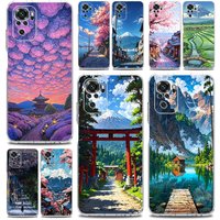 Phone Case For Xiaomi Redmi Note 14 13 12 4G 9S 9 10 11 Pro Plus 5G 14C 13C 12C 10C 9A TPU Cover Landscape Japan Series Scenery