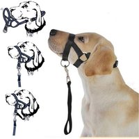 Adjustable Training Leash Anti barking Dog Head Collar Leader Harness Dog Halter Dog Muzzle