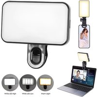 Mini Selfie Fill Light 3 Color Modes Adjustable Brightness Rechargeable Clip For Mobile Phones Computers Photography LED Lights