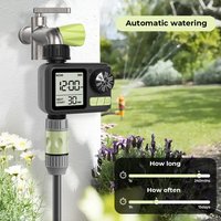 Automatic Water Timer Eshico HCT-M05 Garden Sprinkler Large Screen All Information LCD Display Rain Delay Yard.Greenhouse.Lawn..