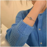 1 Pcs Luxury Moonstone Crystal Stars Bracelet Girls Fine Jewelry Gift Fashion Planet Bracelets Accessories For Women Charm Gifts