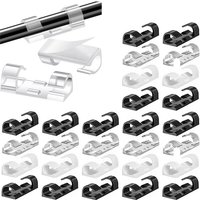 16/20Pcs Cable Organizer Clips Wire Winder Holder Cord Protector USB Cable Management Hooks Desk Clamp For Earphone Mouse Cable