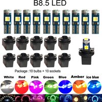 10pcs New T5 W3W W1.2W Led Canbus PC74 B8.5 LED bulbs Car Motorcycle Dashboard Warning Indicator Light Wedge Instrument Lamp