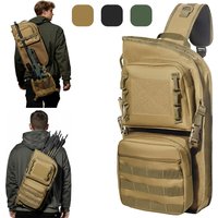 Tactical Rifle Gun Bag Archery Quiver Arrow Bag Dual Use Foldable Shoulder Backpack EDC Pouch for Hunting Shooting Accessories