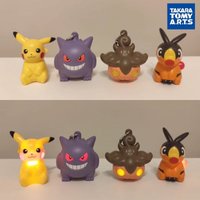 Takara Tomy Pokemon Glowing Small Light Keychain Gashapon Pikachu Gengar Battery Operated Hanging Decoration For Collectors