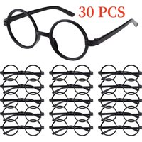 6/12/18/30pcs Wizard Glasses Vintage Round Frame No Lens Halloween Costumes Harry-potters Cosplay Props Party Decorations Glass