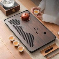 Bamboo Drainage Tea Tray, Reusable, Small Household Tea Table