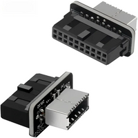 Type-E to USB 3.0 19-Pin Adapter – Internal Vertical Header Splitter for Type-C Motherboard Front Panel