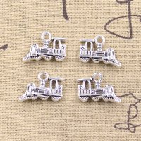 20pcs Charms Train Locomotive Railway Engine 14x18x5mm Tibetan Silver Color Pendants Antique Jewelry Making DIY Handmade Craft
