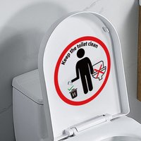 New Creative Bathroom Toilet Warning Sign Toilet Sticker Prohibiting Toilet Paper Prohibited from Throwing Garbage In The Toilet