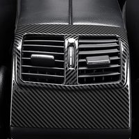 For Mercedes Benz E Class W212 2012-2015 Rear Air Condition Outlet Vent Frame Cover Carbon Texture Trim Interior Car Accessories