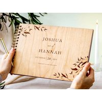 Personalized Guest Book Wooden Wedding Guest Book Personalized Photo Album, Personalized Wedding Souvenirs