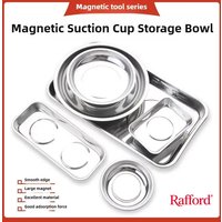 Rafford Round /Square Magnetic Bowl Durable with Magnetic Stainless Steel Parts Tray for Nuts Bolts And Screws Bits Suction Tool