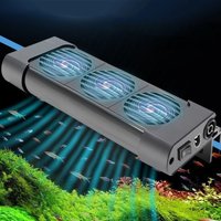 2/3/4/5/6 Head Aquarium Cooling Fans 135° Rotation Silent Fish Tank Cooler US Plug Temperature Control System Chiller Control