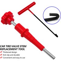 1set Valve Stem Tool Kit Metal Tire Installer Tool Car Puller Wheel Tire Remover T-Hook Replacement Motorcycle Accessories