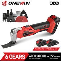 20000OPM Oszillierende Multifunktions Werkzeug 6 Gang Elektrische Trimmer Säge Schaufel Schneiden Holzbearbeitung Werkzeug Für Makita 18V Batterie Pin