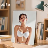 HD Tin Sign Beautiful Asian Girl in White Halter Bikini Top Vintage Metal Plaque Wall Art Decor for Bar Pub Man Cave Home Decora