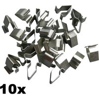 10 Pcs Metal Trim Panel Clips Seat 16mm Boot Tailgate Interior Lining Car Panel Fastener Grommet Clips Metal U Type Clips