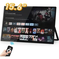 GBOLE 15.6inch 60Hz Usb Portable with Smart TV stand IPS Screen Travel Display Gaming 1920X1080 FHD Portable TV