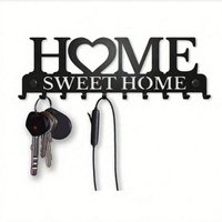 1PC Wall Mount Key Holder Decorative Metal Hanger for Front Door Bedroom Store House Work Car Sweet Home Organizer