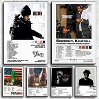 Pop Singer Y_YoungBoy Album Poster Decorative Wall Art Stickers Mural Photo Print for Home Living Room Hallway Decor