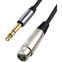 XLR(3-pin) to 1/4 Inch Mic Audio Cable TRS 6.5mm Male To XLR Stereo Balanced Interconnect Cord For Guitar Speaker Amplifier Mix