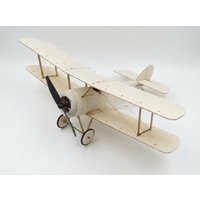 RC Plane Laser Cut Balsa Wood DIY Airplane biplane Sopwith Pup Frame without Cover Wingspan 378mm Balsa Wood Model Building Kit