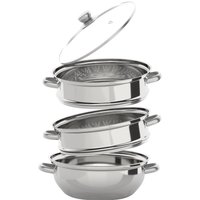 Steamer 3 Tier Stainless Steel Steamer Pot with Glass Lid for Cooking Steaming Food Induction Gas Stove Kitchen Cookware