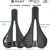 AliExpress RYET 3D Printed Carbon Fiber Bike Saddle 140mm 135g 7x9 EVA Padding Triathlon Road MTB Gravel Racing Comfort Ergonomic Seat
