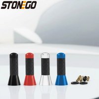 Car Accessories Short Stubby Roof Antenna 3.5cm Carbon Fiber Signal Booster Universal Metal Mast for Cars