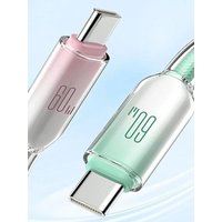 PD 60W USB C to Type C Cable Fast Charge Data Cable For iPhone 16/15 Huawei Samsung Xiaomi USB-C Charging Cord 1M/2M